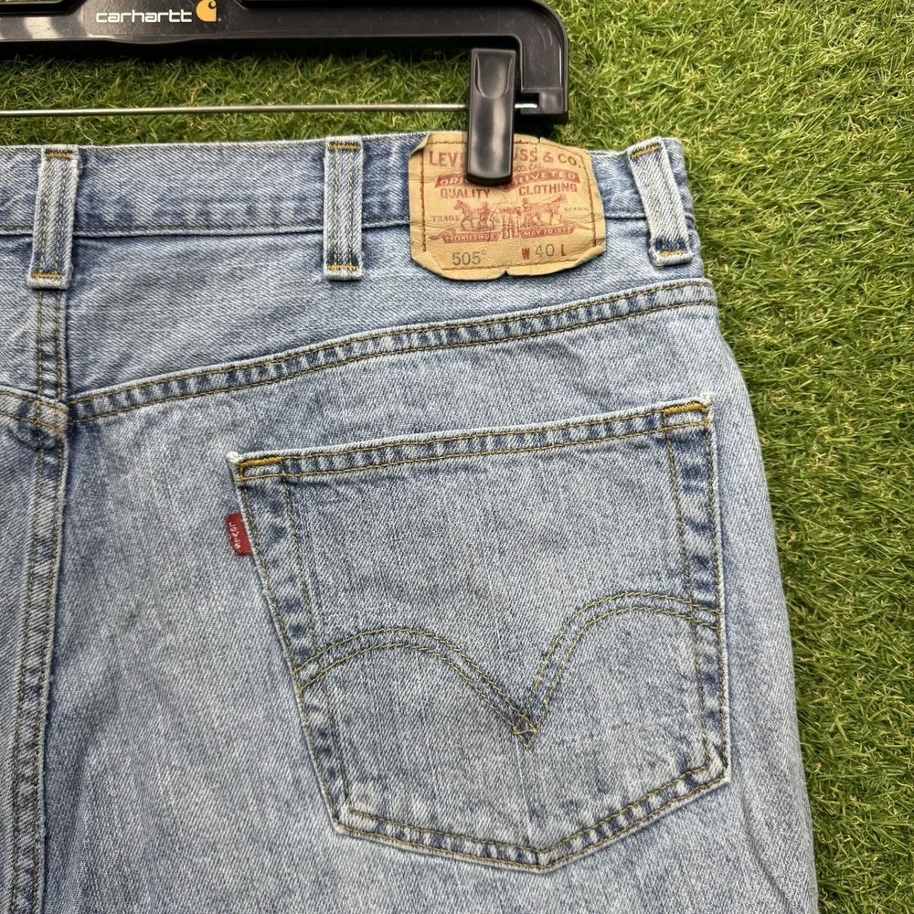 Levis 505 Jean Shorts Mens 40 Denim Jorts Baggy Loose Skater Casual 90s Workwear